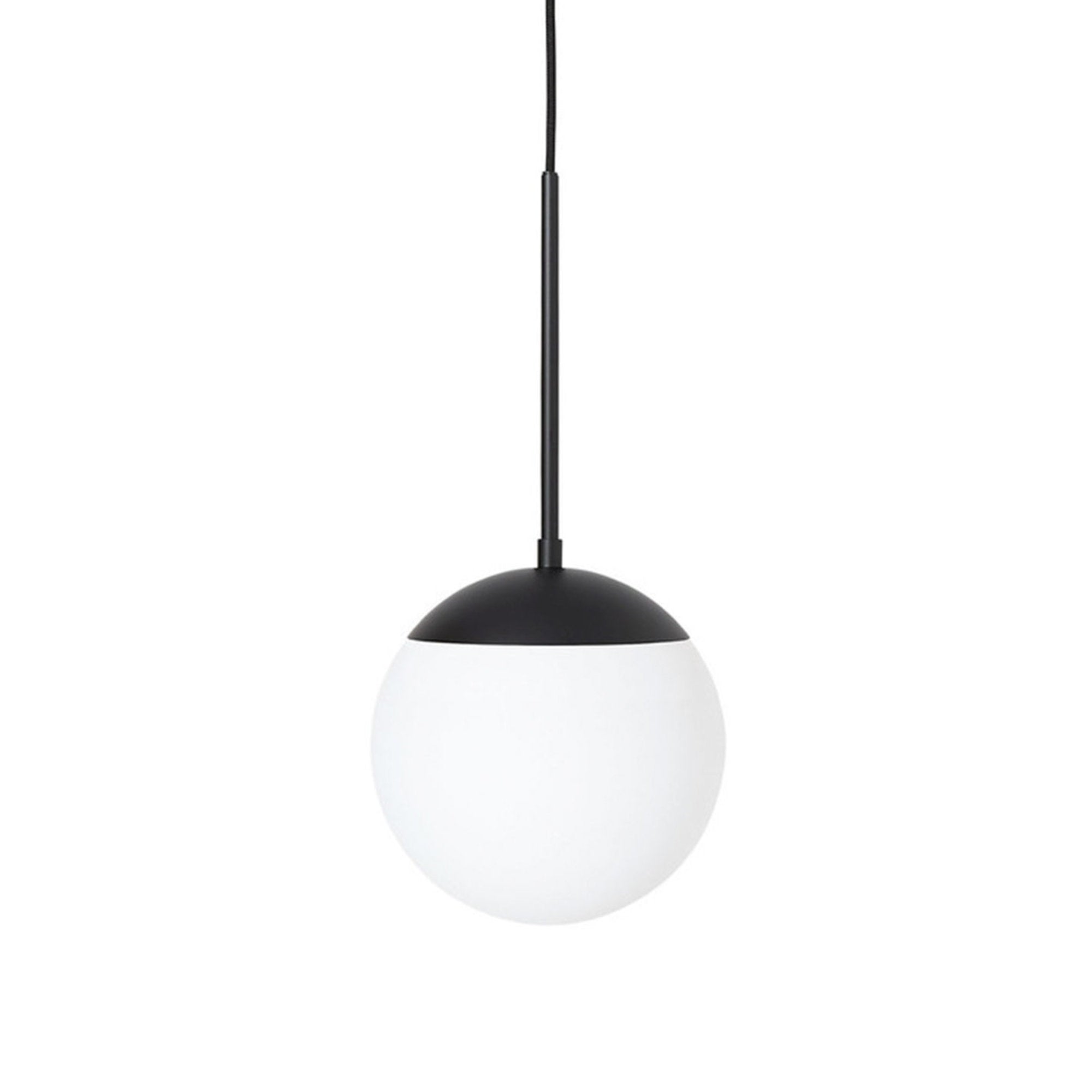 Lord 1 Model 250 Pendant Lamp - Black/Opal Glass