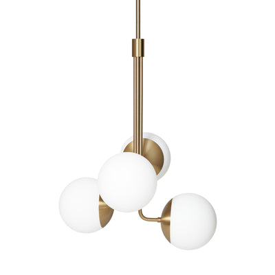 Lord Bouquet 1270  Pendant Lamp - Brass/Opal