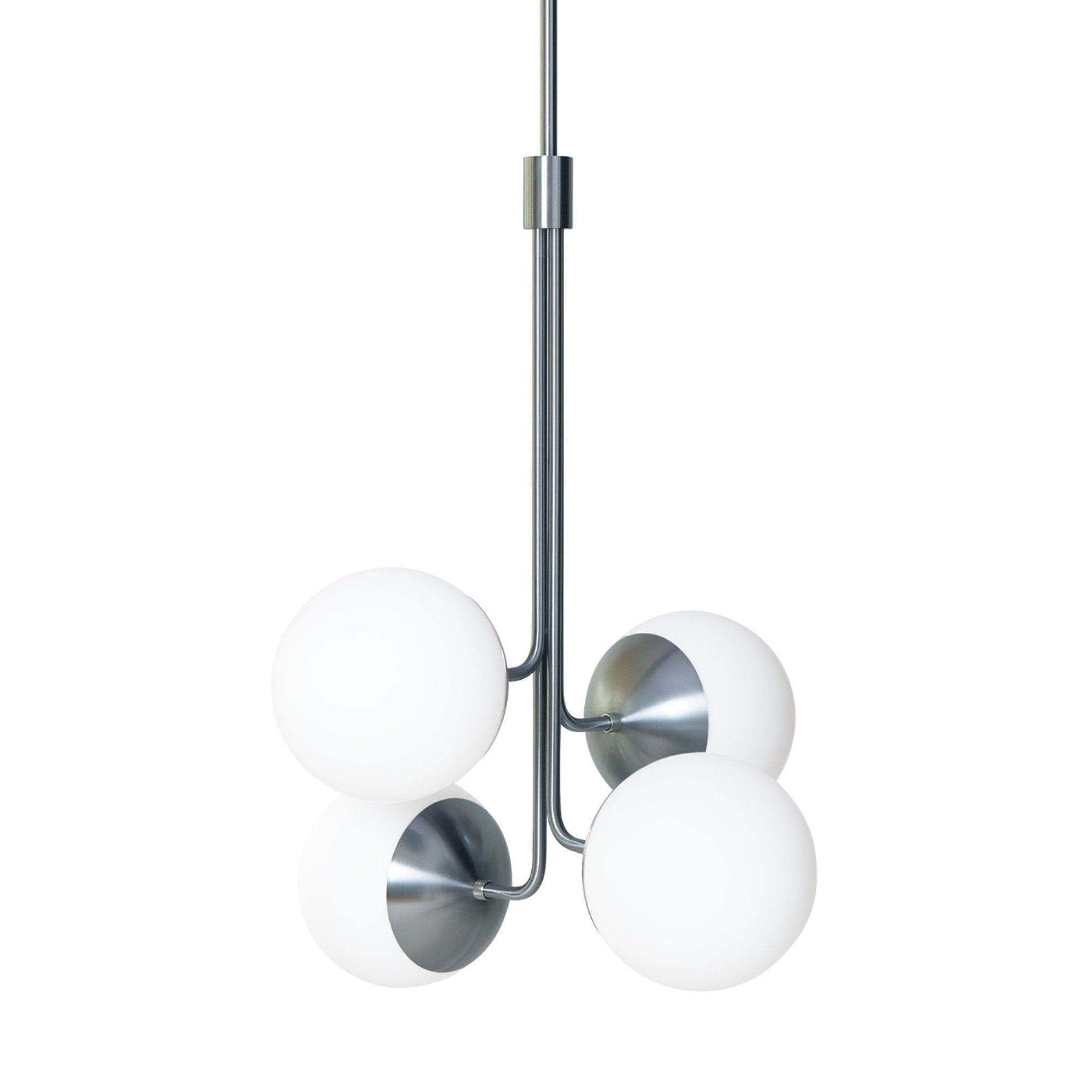 Lord Bouquet 1270  Pendant Lamp - Steel/Opal
