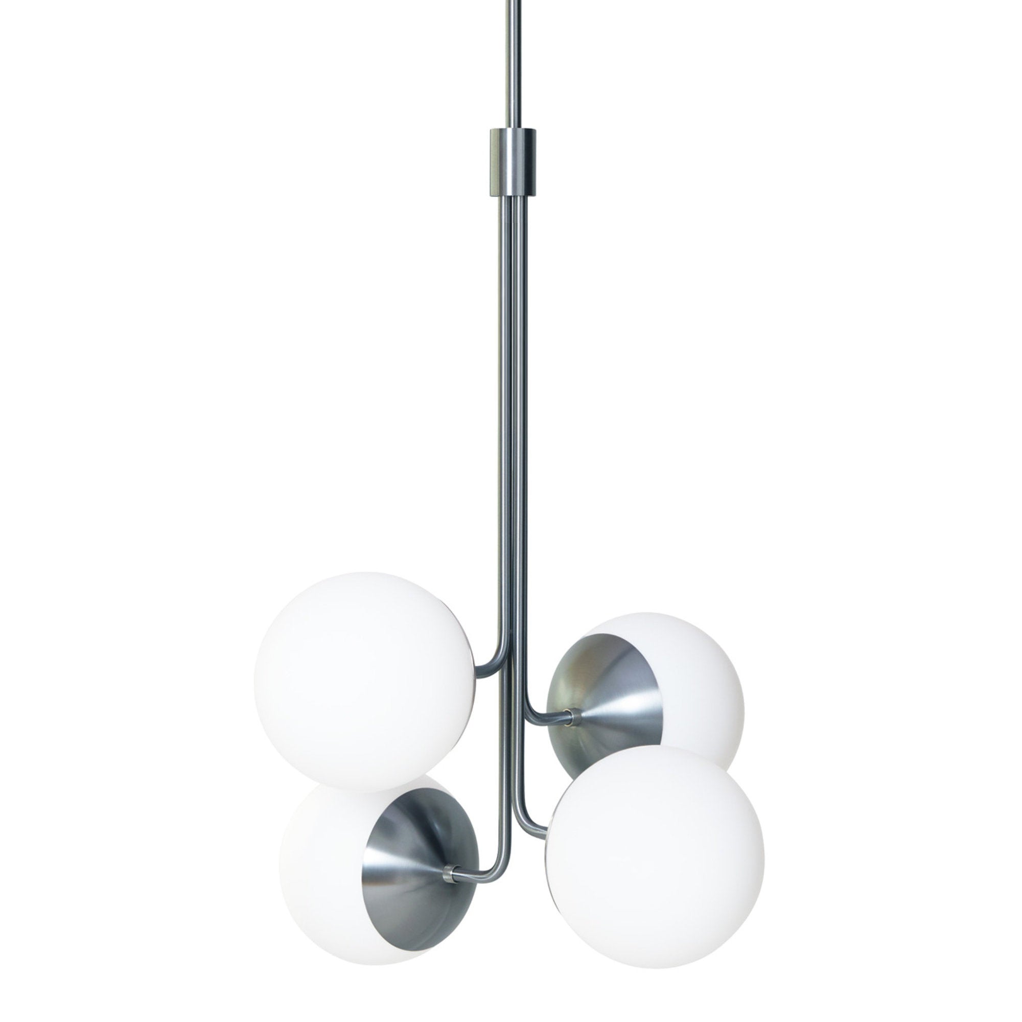 Lord Bouquet 1870 Pendant Lamp - Steel/Opal