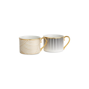 Lustre Dhow & Stripe Coffee Cup (Set of 2 Boxed)