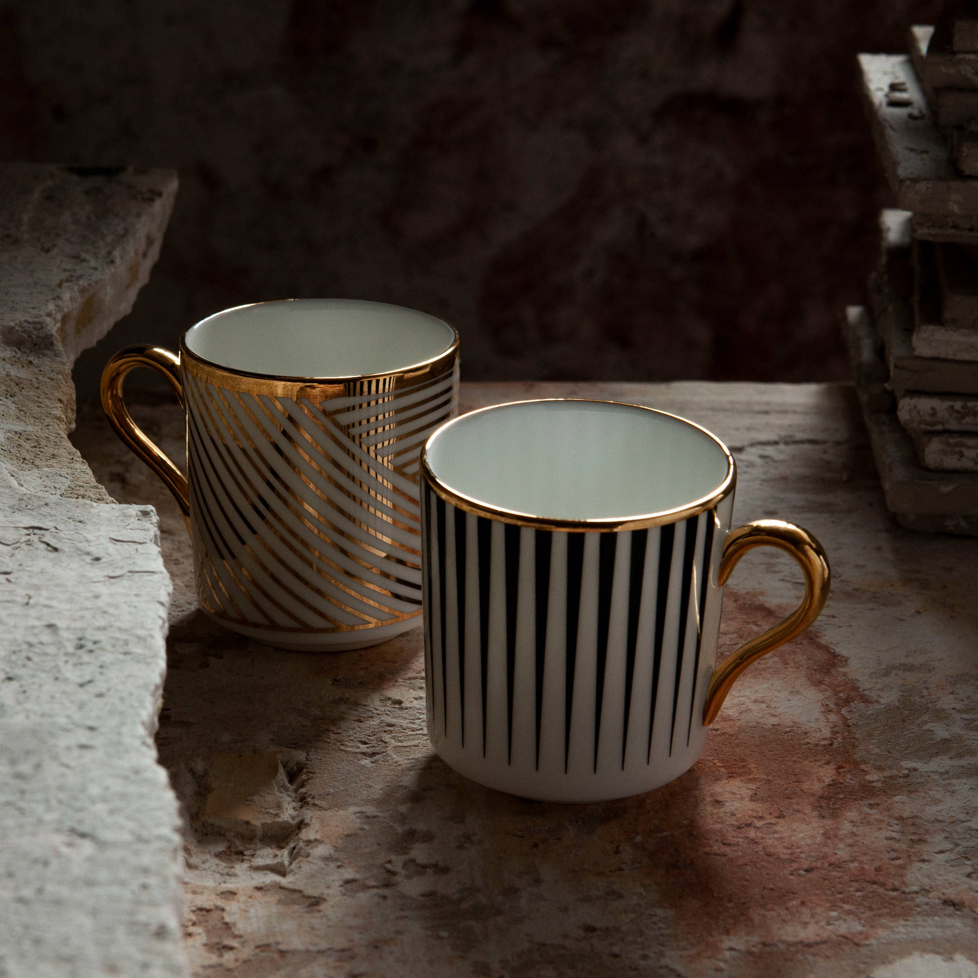 Lustre Dhow & Stripe Espresso Cup (Set 2 Boxed)