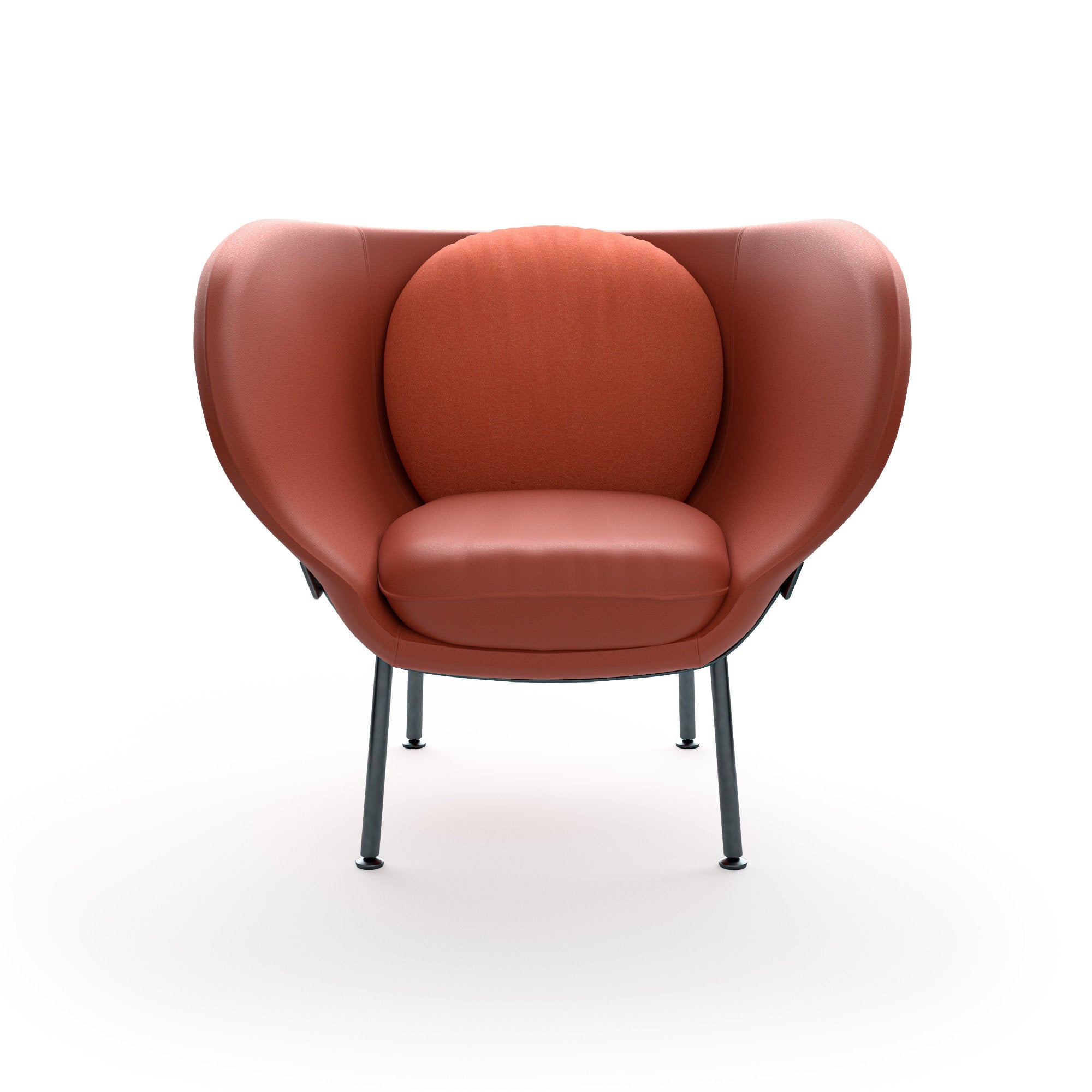 Armada Lowback Armchair - Leather T (Turmeric B0032)-2