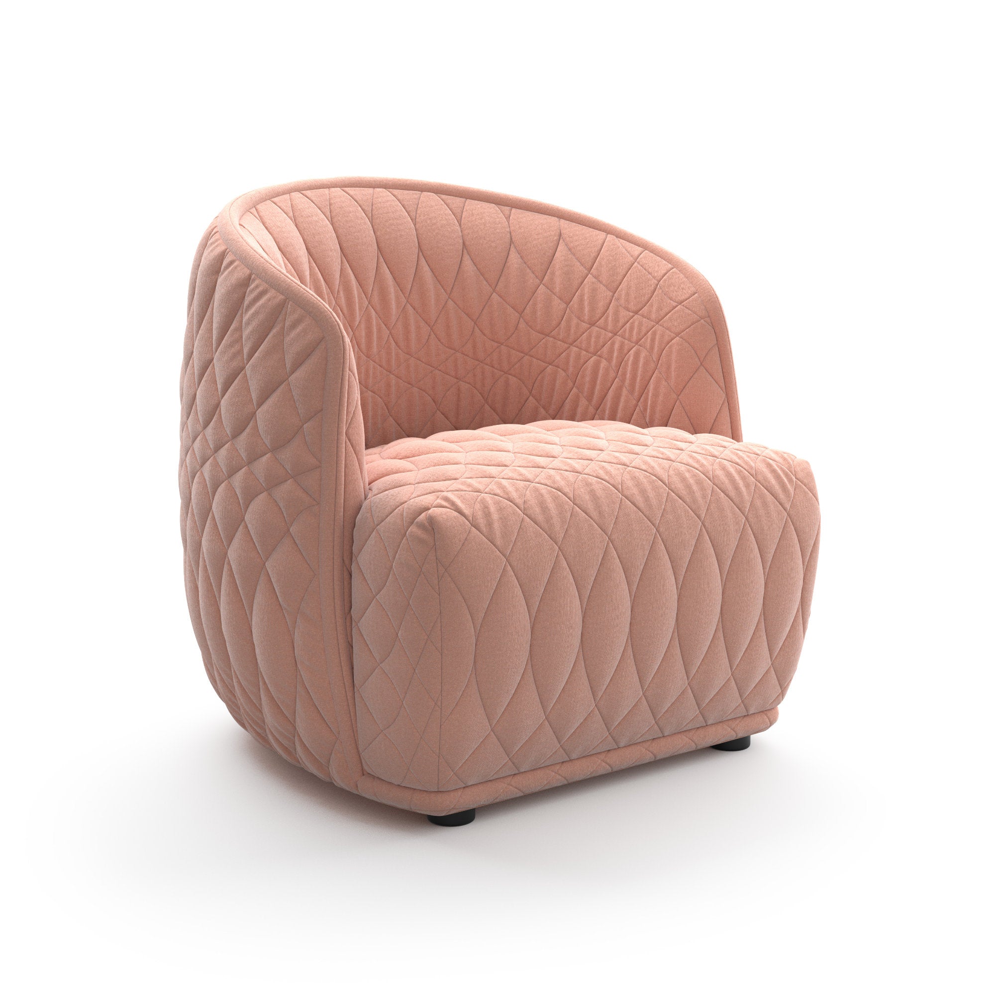 Redondo Small Armchair - Fabric S (A5938 Pink)-1