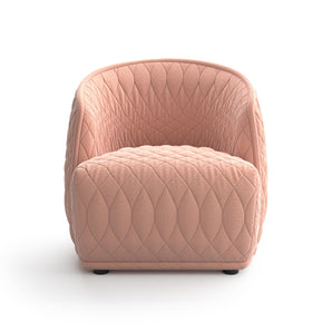 كرسي بذراعين صغير ريدوندو - قماش S (A5938 - وردي)