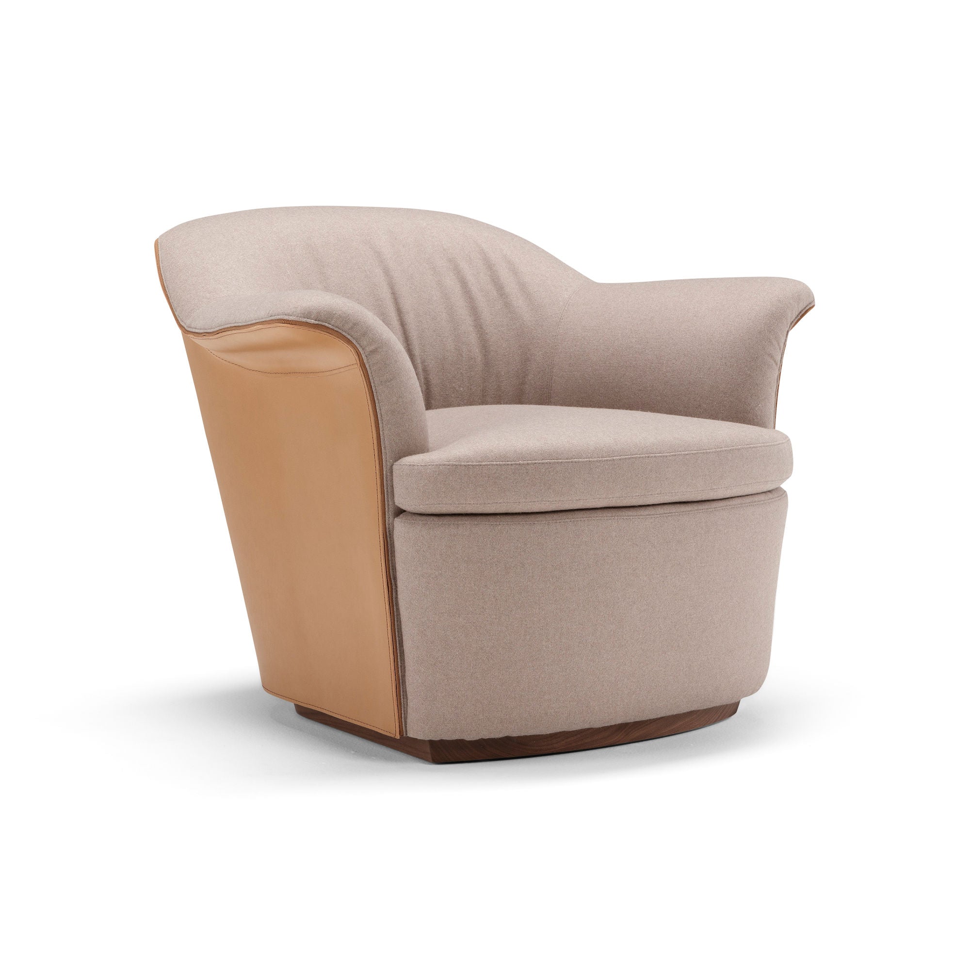 Mathilde 010 Armchair - Cuoio 033/Fabric (St. Moriz 005)