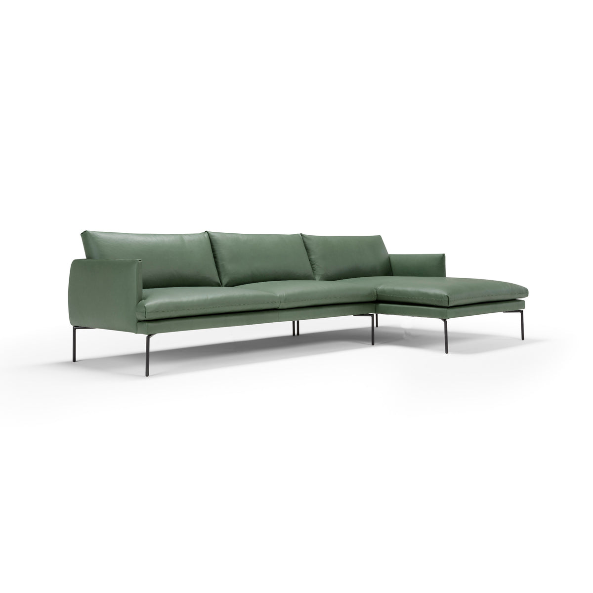 Mavis Sofa – 293x82 / Metal (Ral 9005) / Leather (Donussa 04)-1