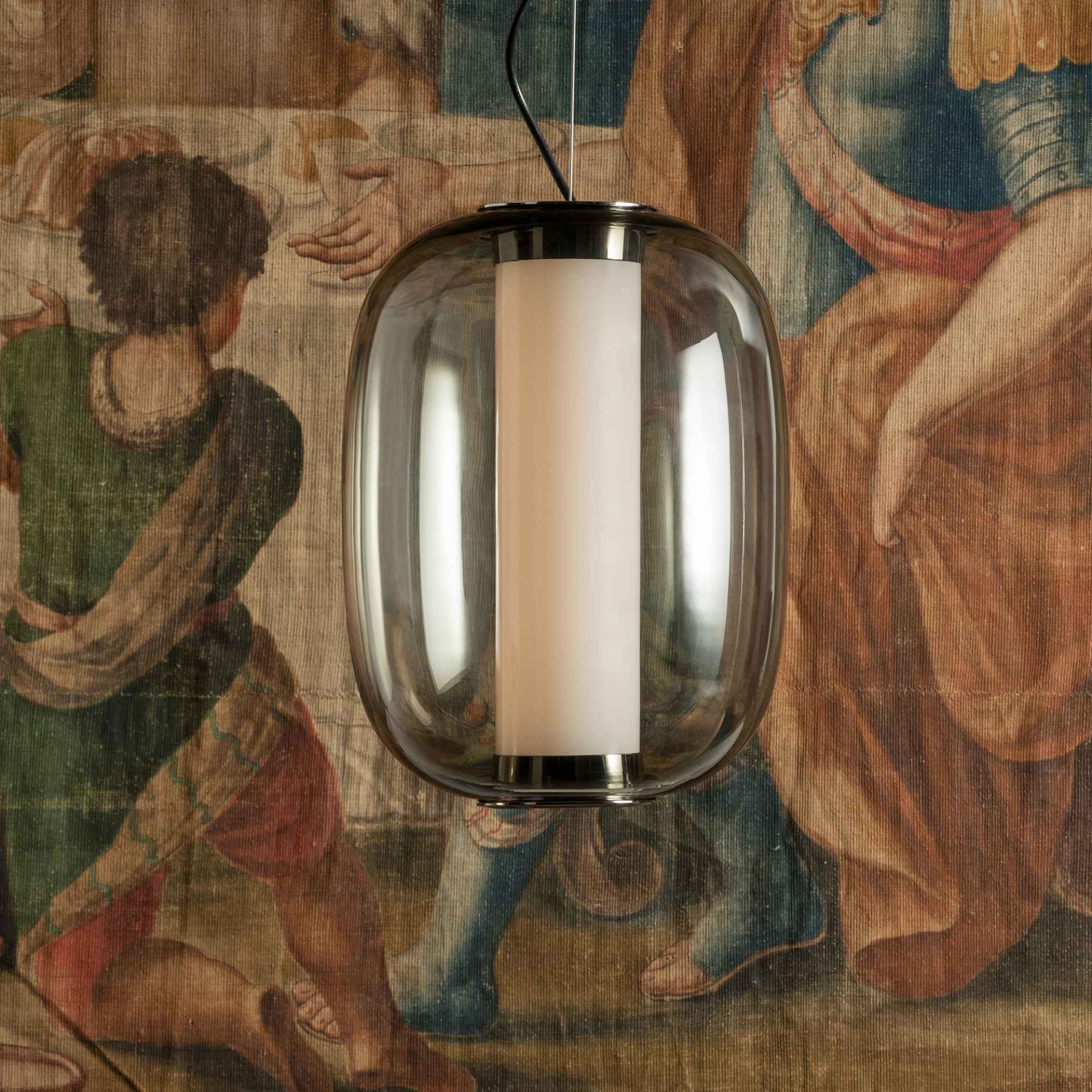Meridiano Large Pendant Lamp - Black/Grey