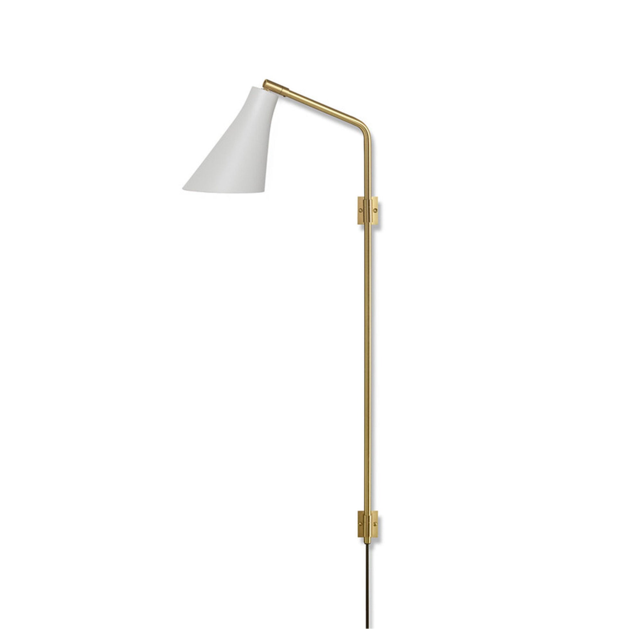 Miller Model Swing Wall Lamp - Silk Grey/Brass-1