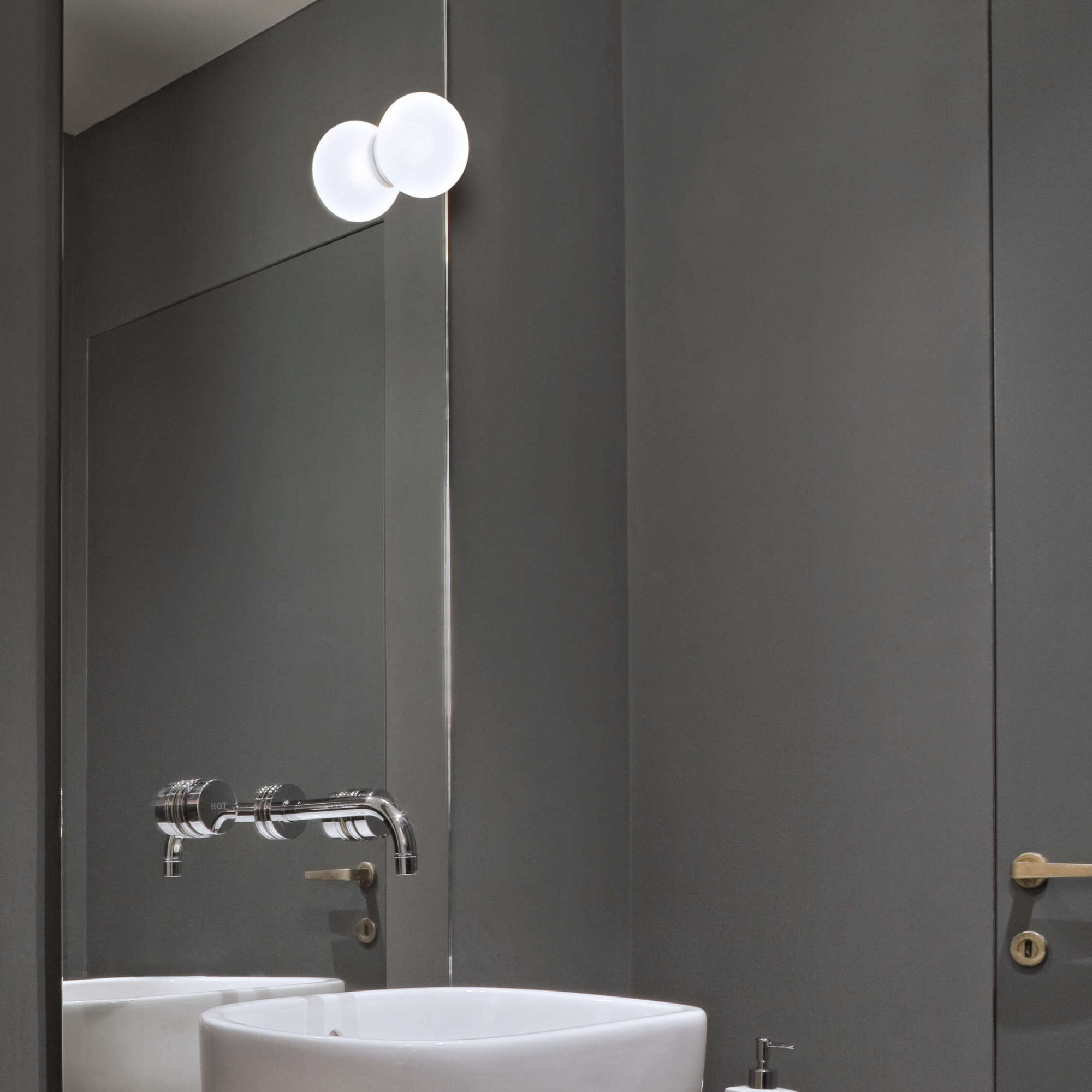 Mini Glo-Ball Mirror Ceiling/Wall Lamp - White