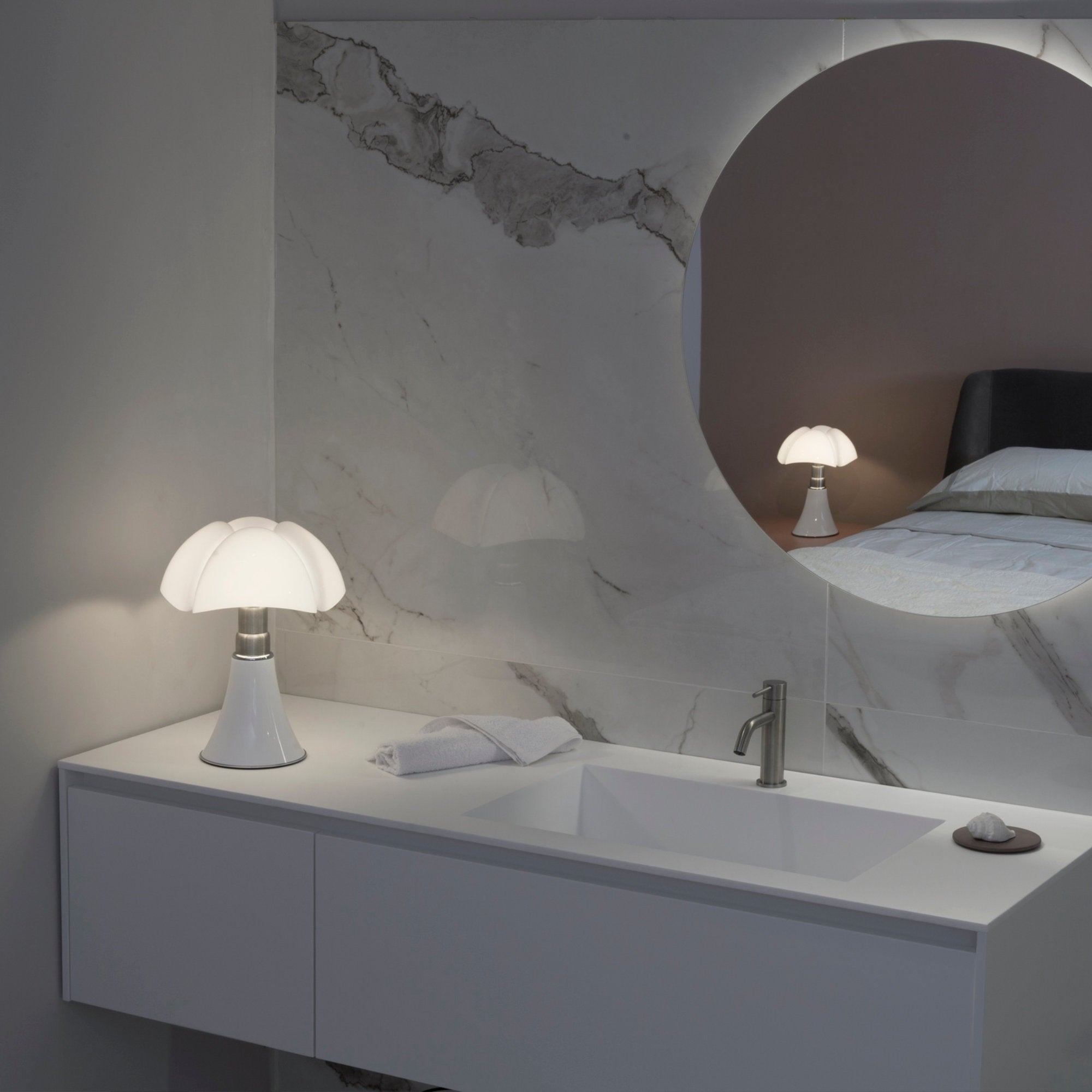 Minipipistrello Portable Table Lamp - White Polished