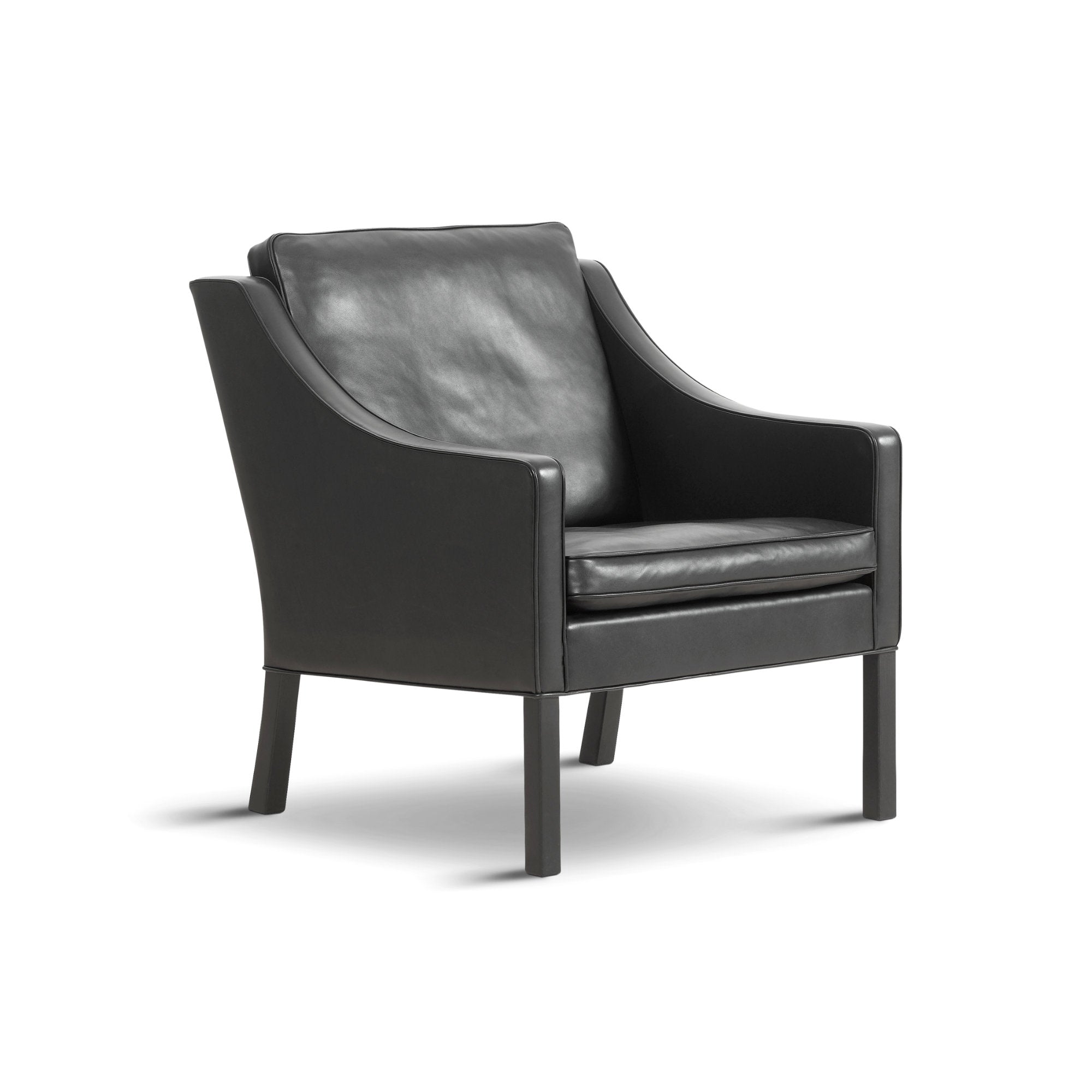 Mogensen 2207 Club Armchair - Black Lacquered Oak/Leather 3 (Max 98)-1