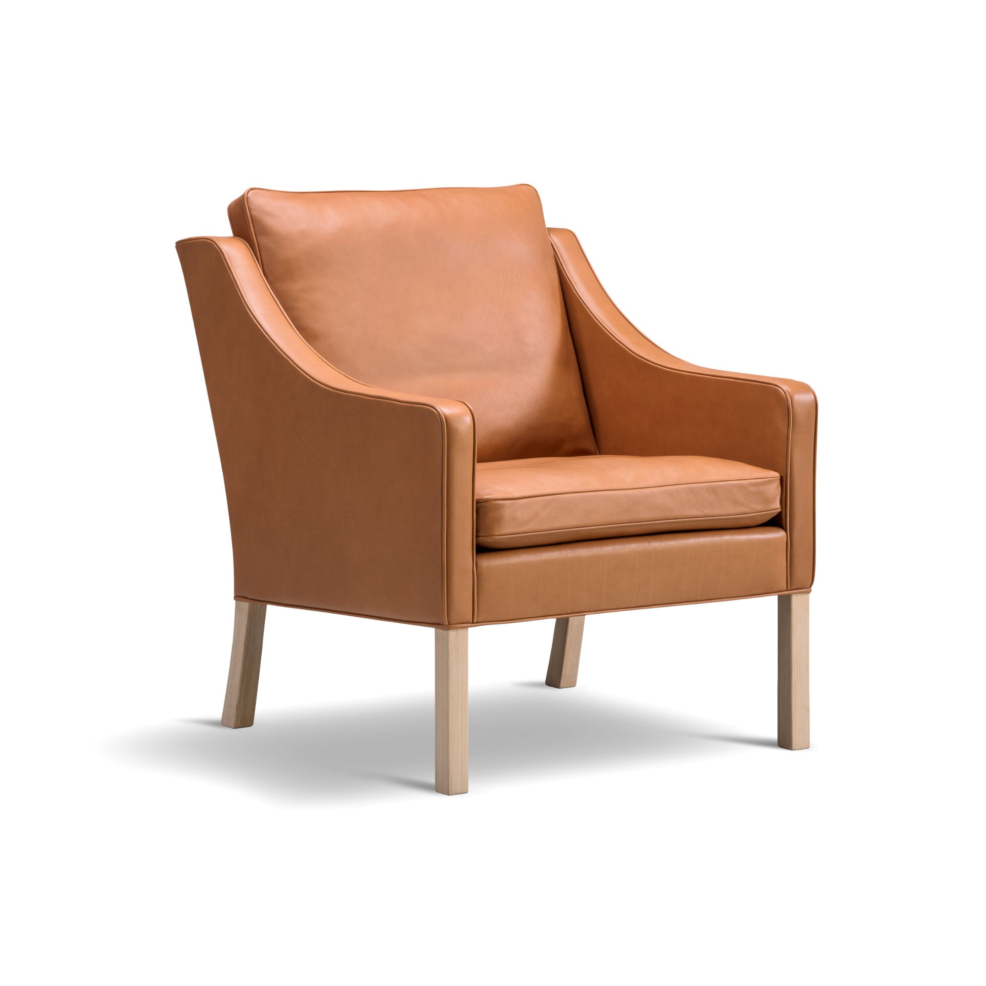 Mogensen 2207  Club Armchair - Oak Lacquered/Leather 3 (Max 95)