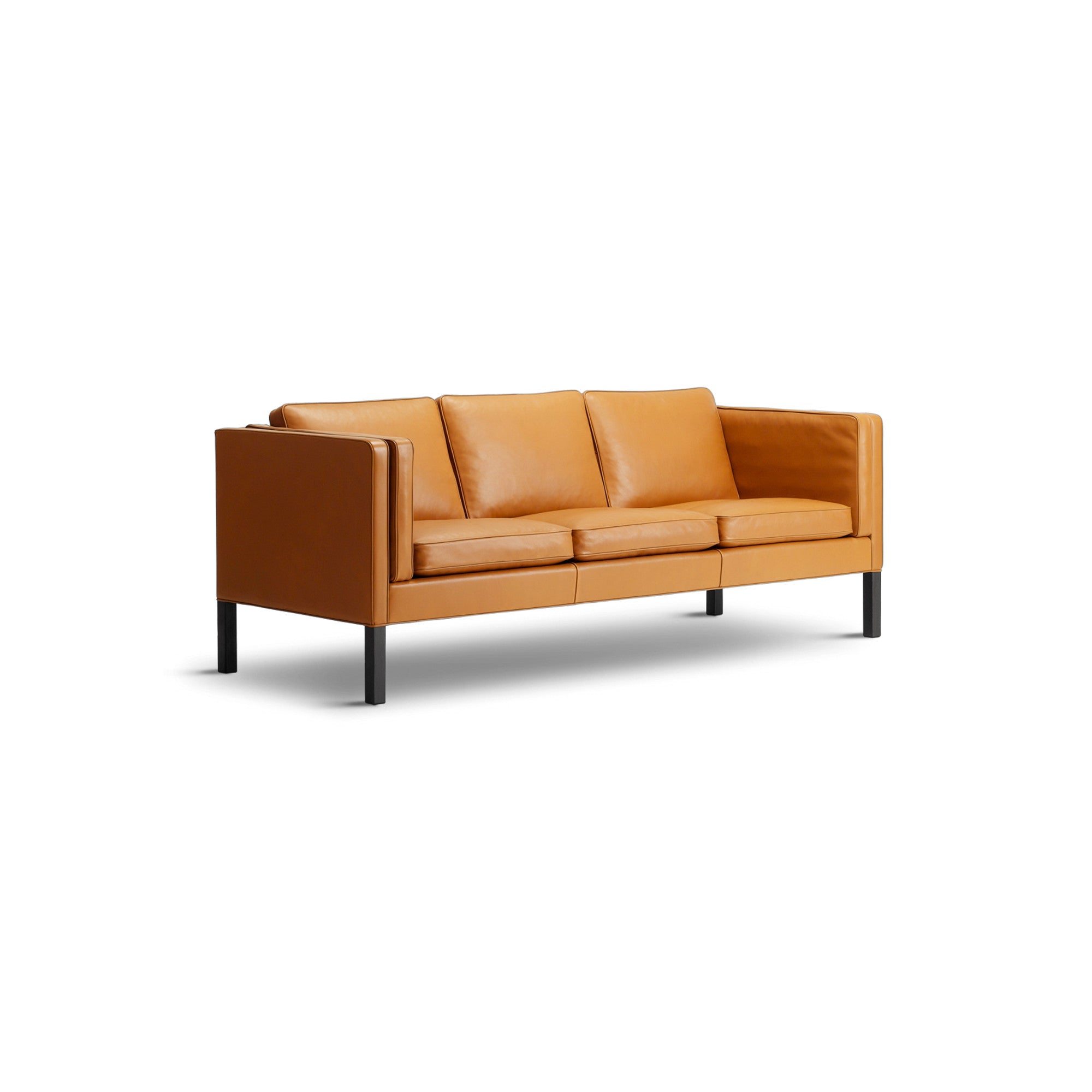 Mogensen 2333 Sofa - Black Lacquered Oak/Leather 3 (Max 91)-1