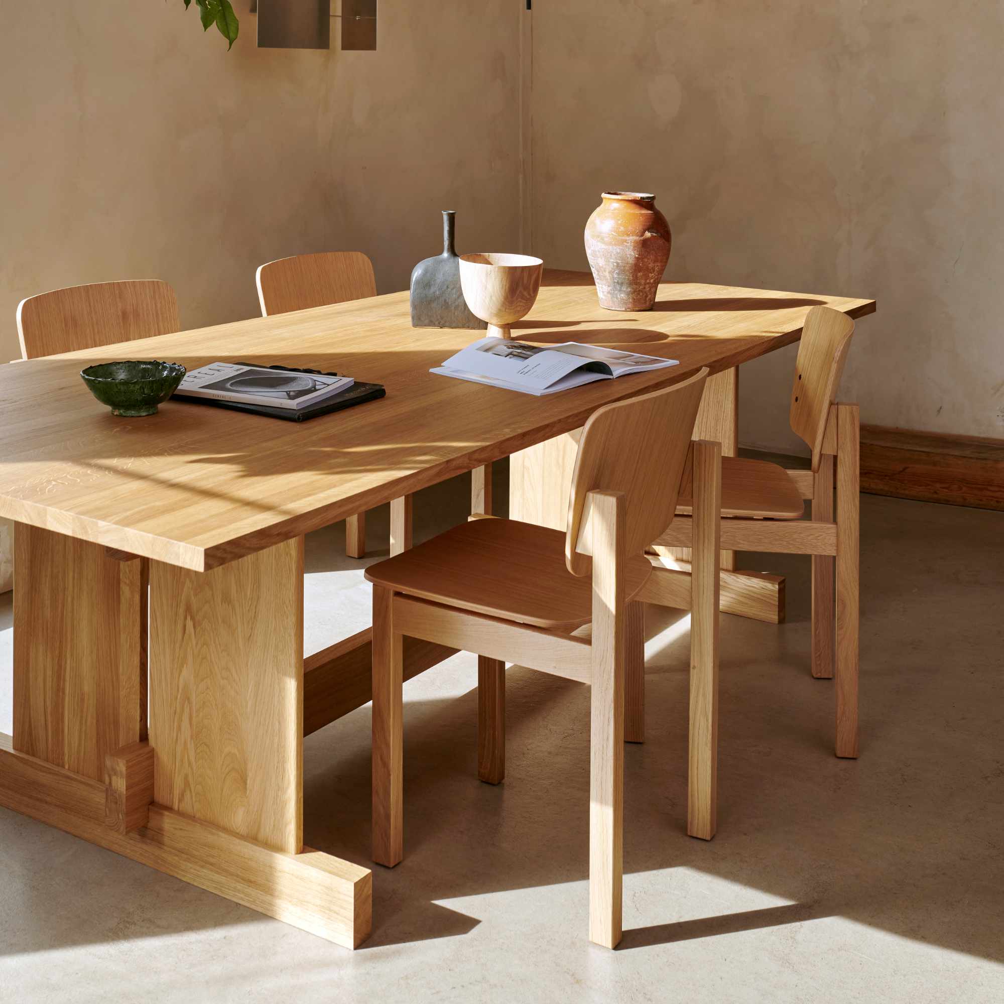 Mono Wooden Base Dining Chair - Lacquered Oak-3