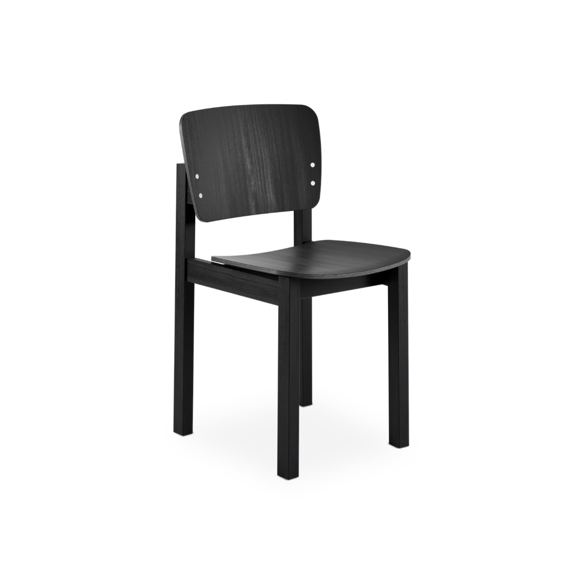 Mono Wooden Base Dining Chair - Black Stained Oak-1