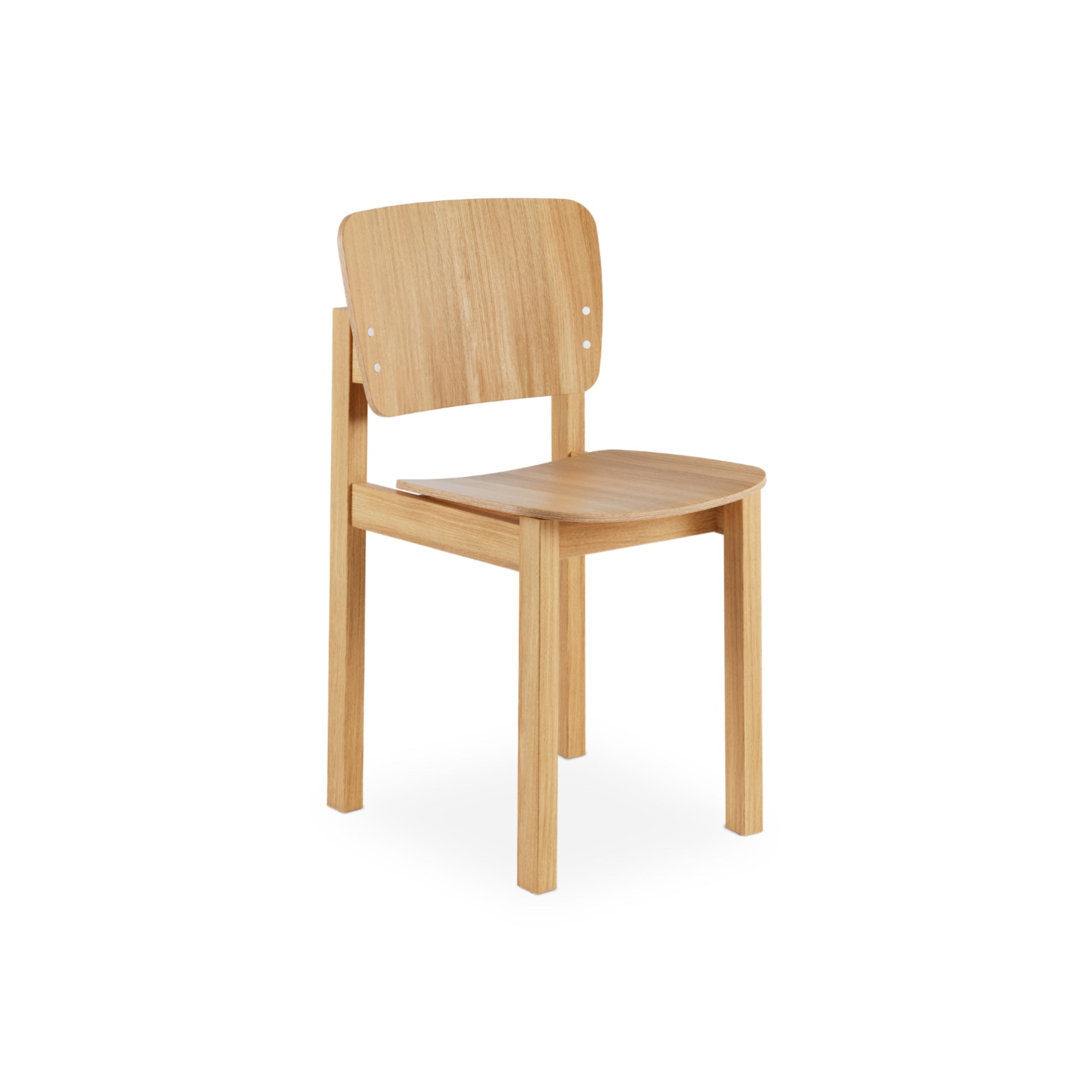 Mono Wooden Base Dining Chair - Lacquered Oak-1