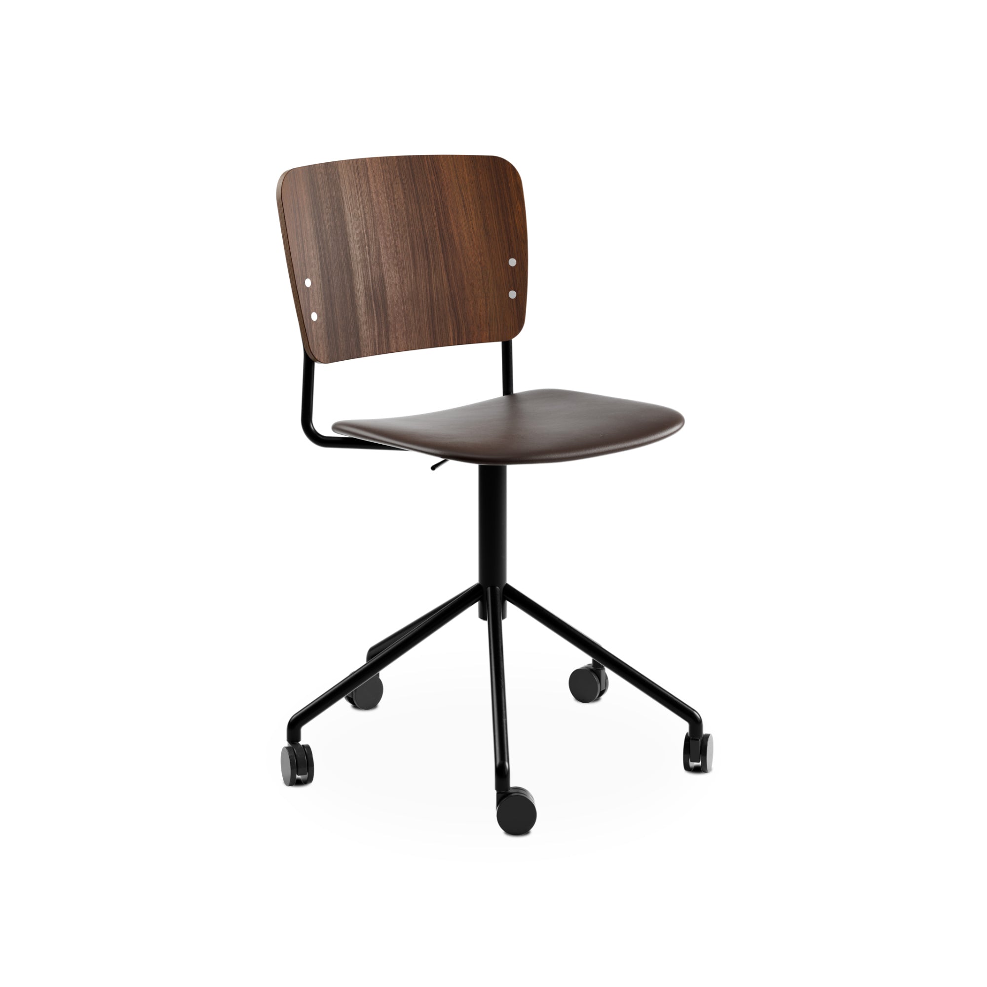 Mono Swivel Base Adjustable Chair - Smoked Stained Oak