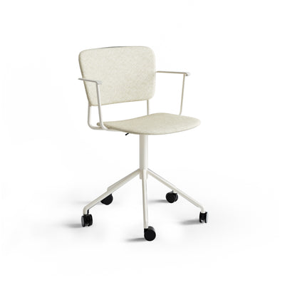 Mono Swivel Base with Armrests Upholstered Seat and Back Chair - Fabric G (Luna 2 4006)