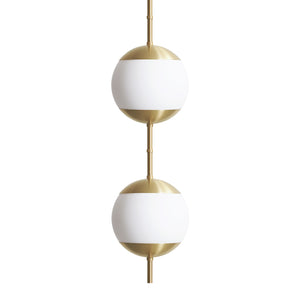 Monroe 2 2080 Ceiling Lamp - Brass/Opal Glass