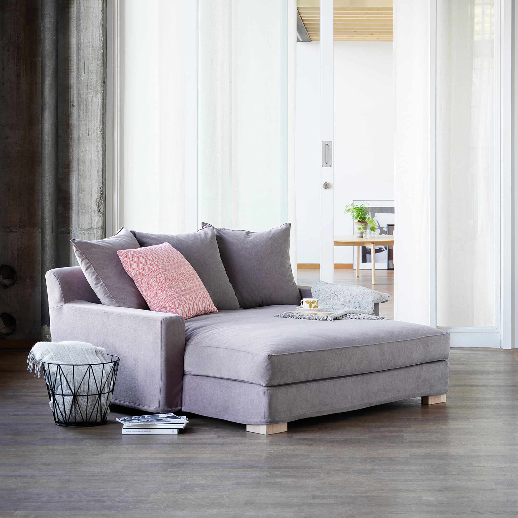 Morris Low 240 Seat Sofa - Fabric B (Linara Briosca 2494 - 436)-5