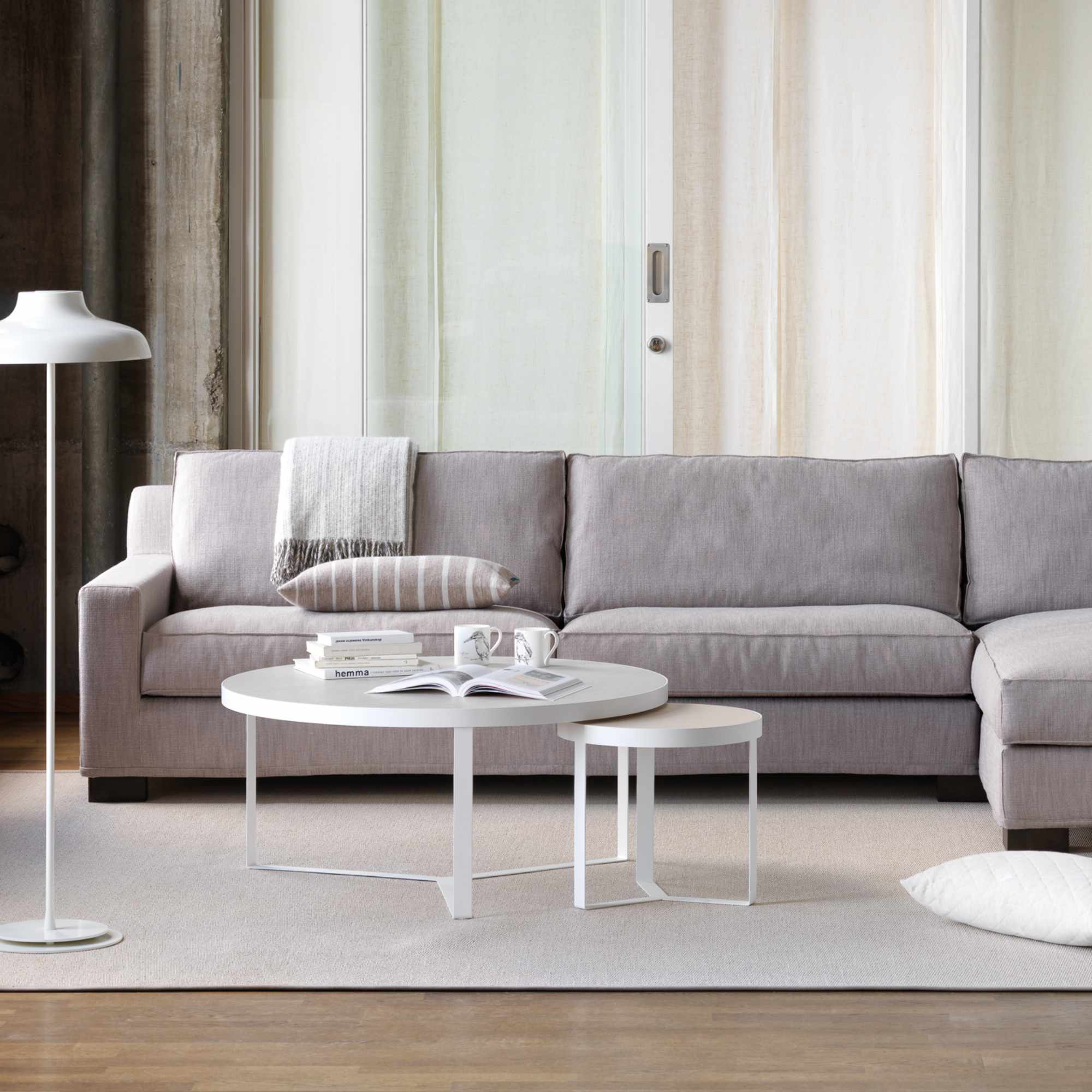 Morris Low 240 Seat Sofa - Fabric B (Linara Briosca 2494 - 436)