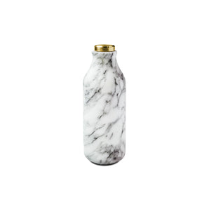 Mr. Bottle - Brushed Brass/Arabescato Marble