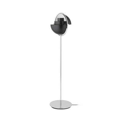 Multi-Lite 10062688 Floor Lamp - Chrome/Black Semi Matt