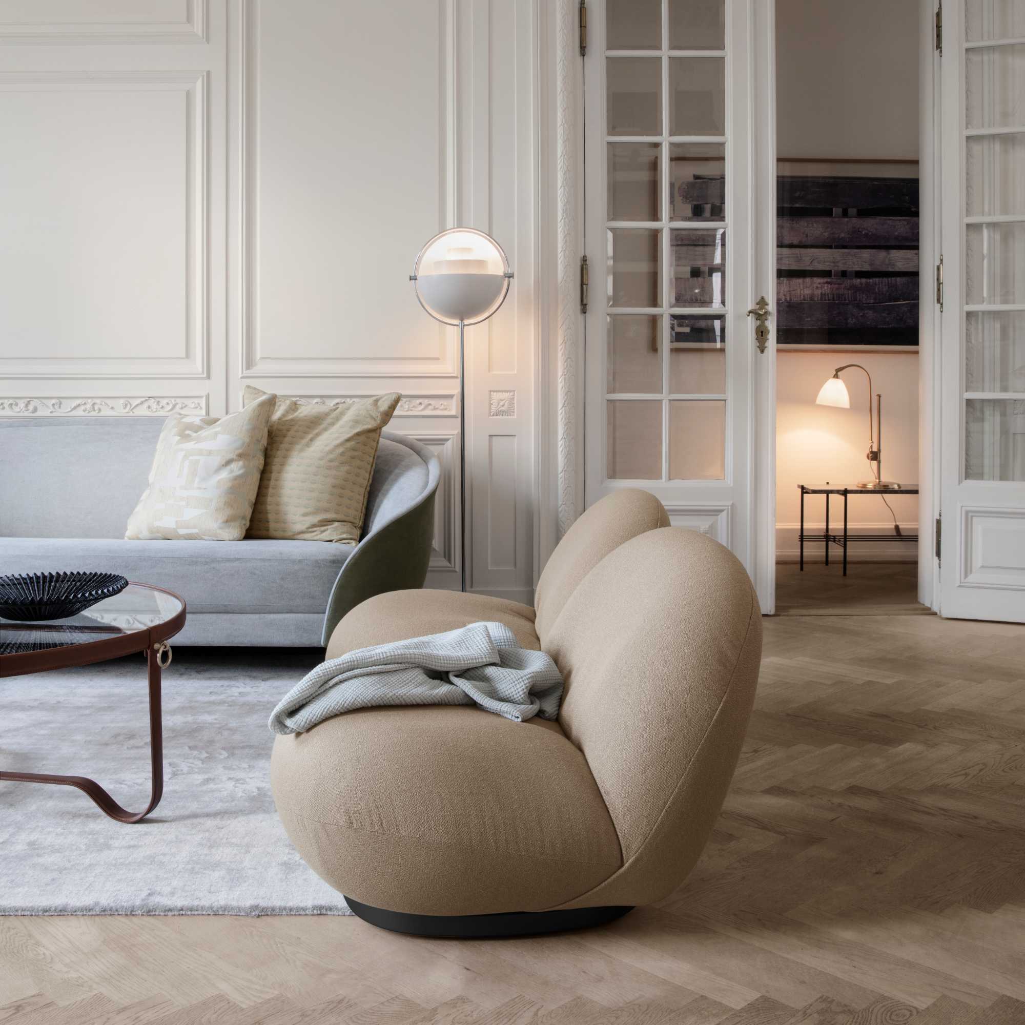 Multi-Lite 10062688 Floor Lamp - Chrome/Black Semi Matt