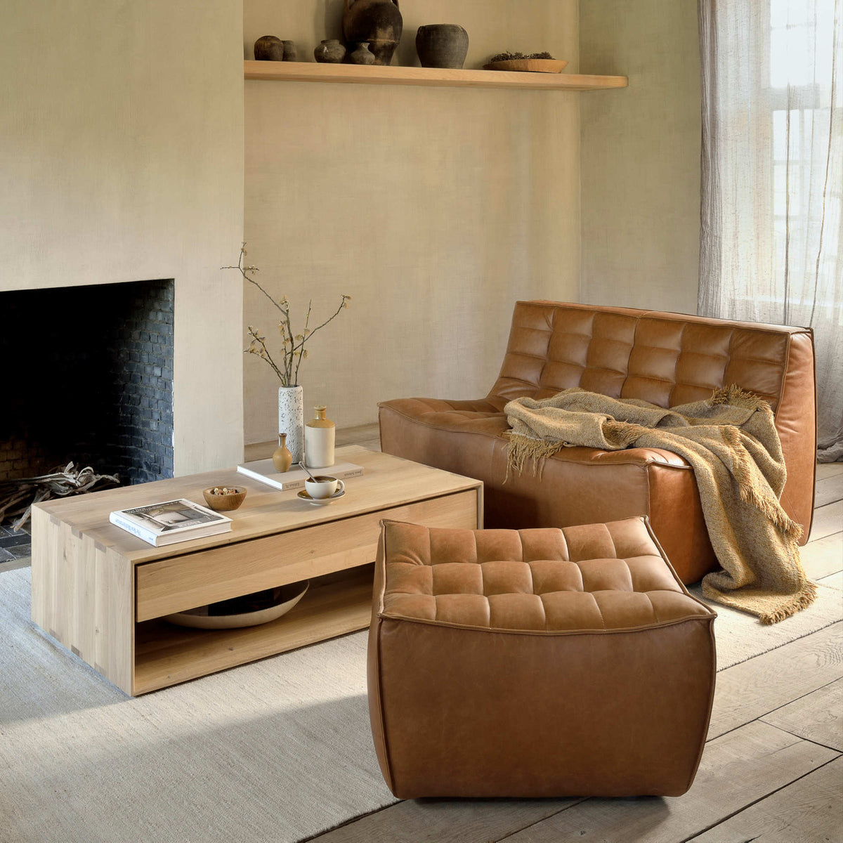 N701 20081 Pouf - Leather (Old Saddle)-2