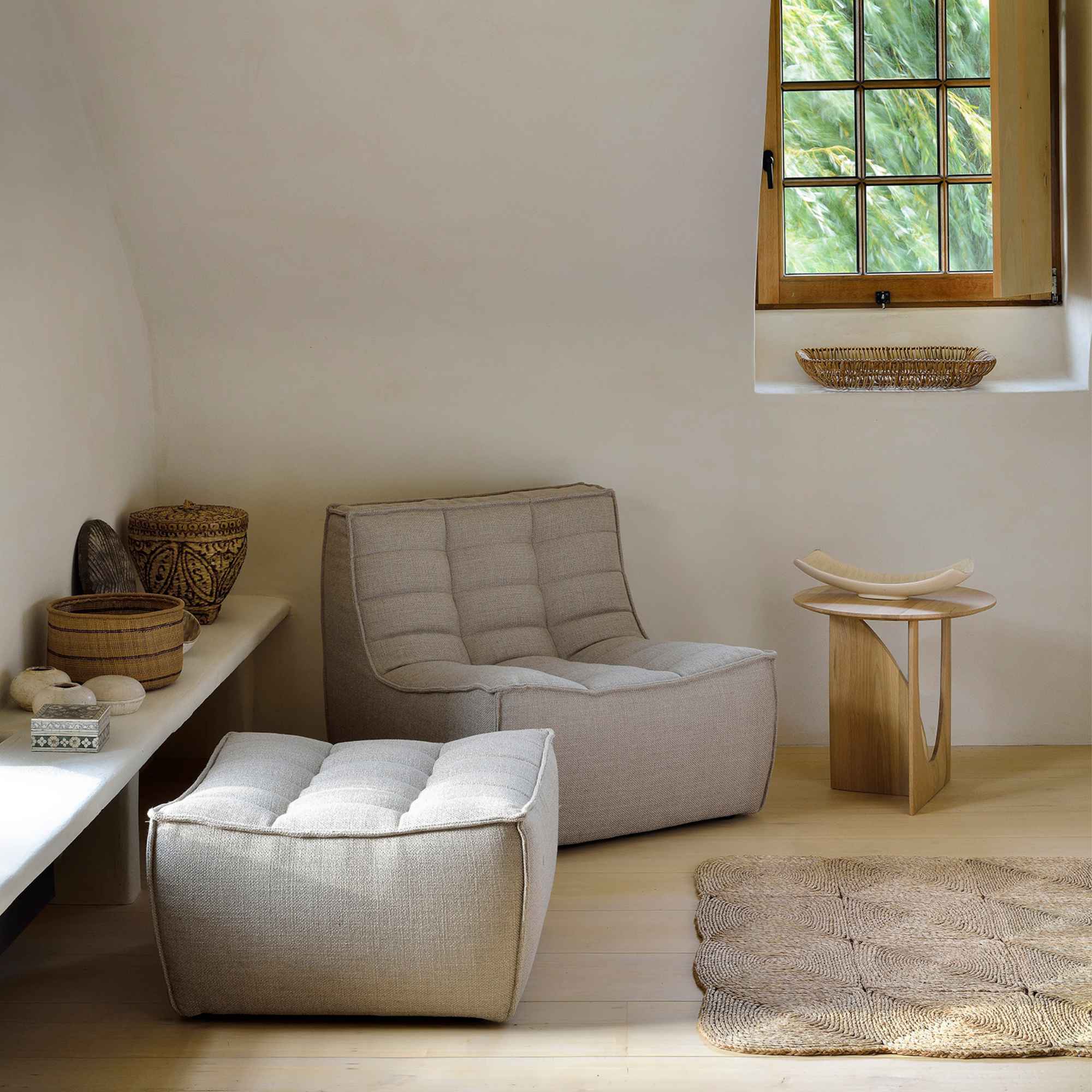 N701 20229 Armchair - Fabric (Beige)-2
