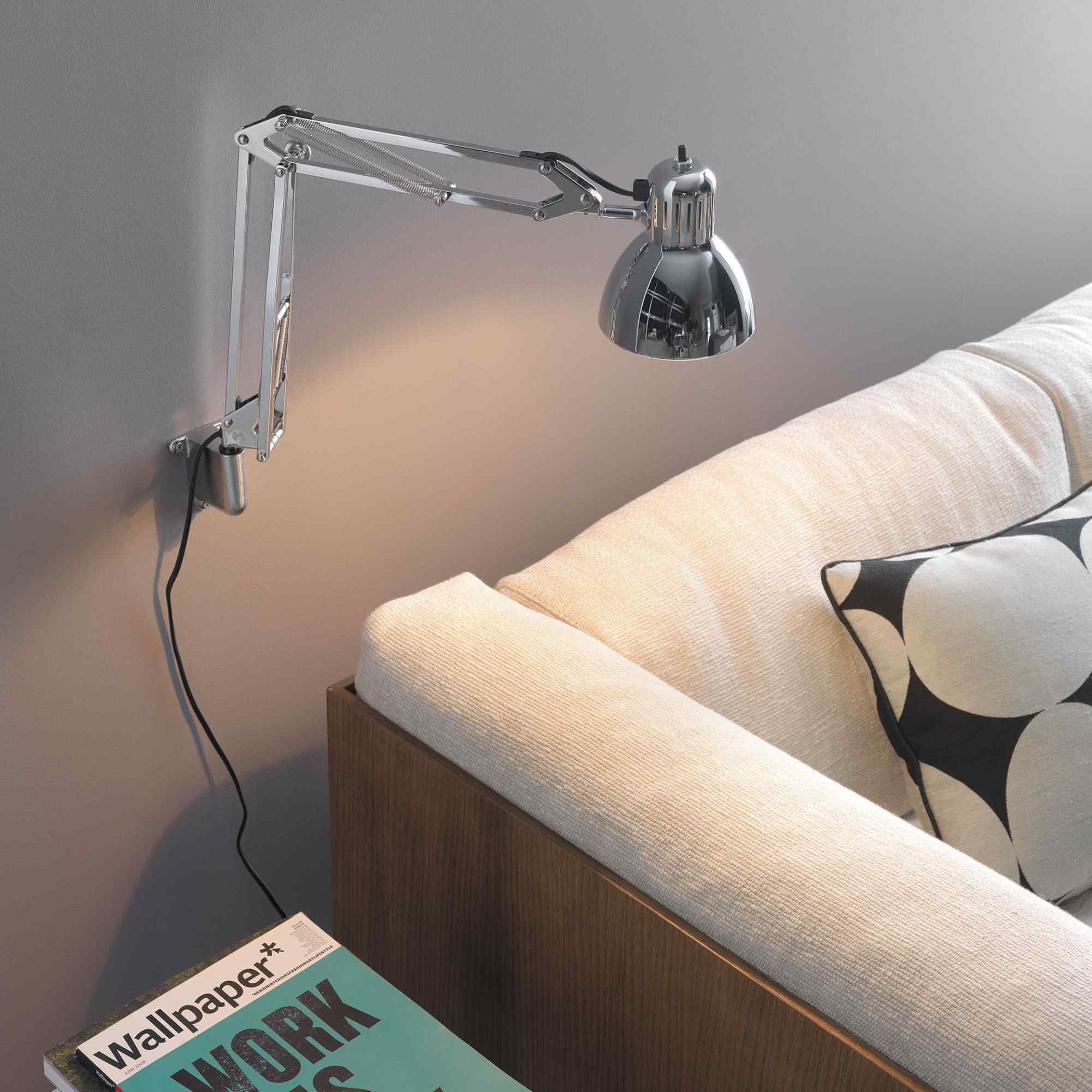 مصباح حائط صغير ناسكا - كروم