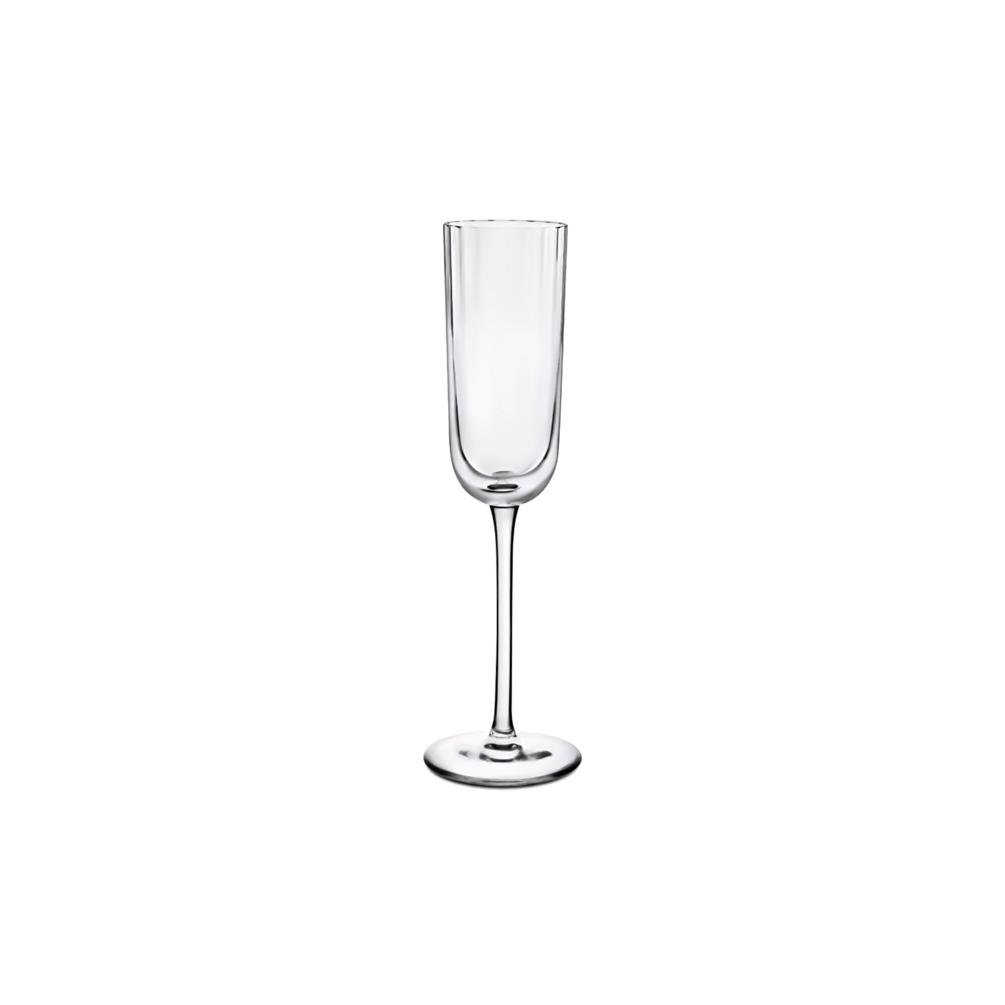 Nude Glass dimple Champagne Glass, Set of 2 - Clear