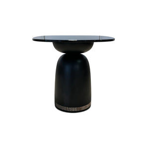 طاولة جانبية عالية Nera - 3 صفوف منحوتة/خشب القيقب ملون