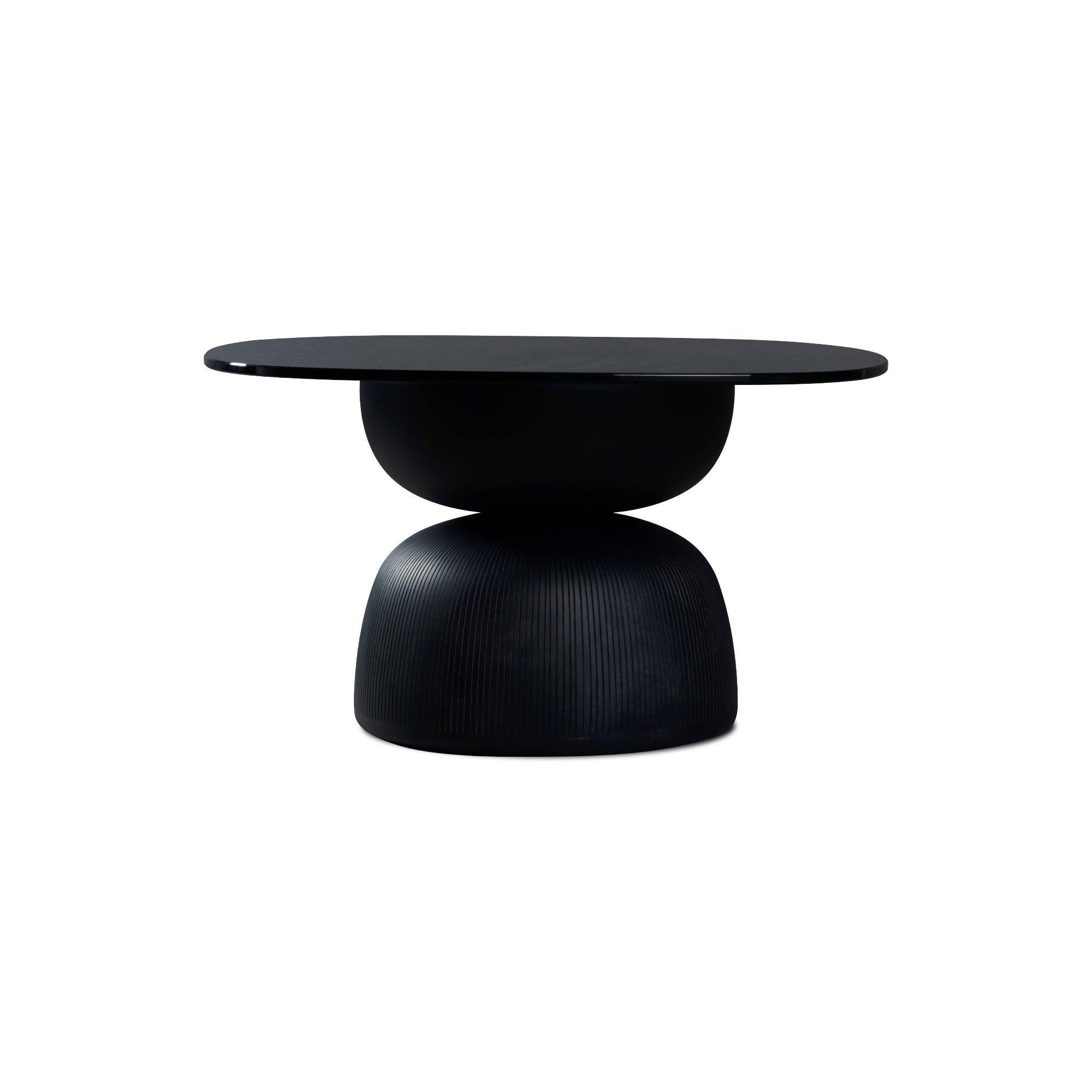 Nera Low Coffee Table - Full Carve Lines/Maple Stained-1