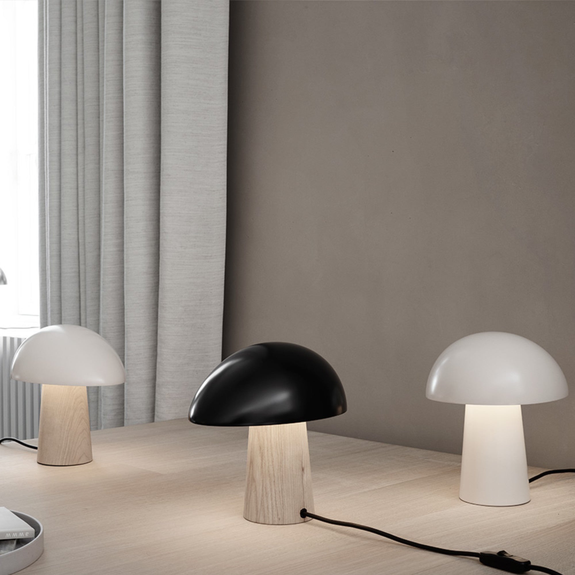 Night Owl Table Lamp - Smokey White/Ash