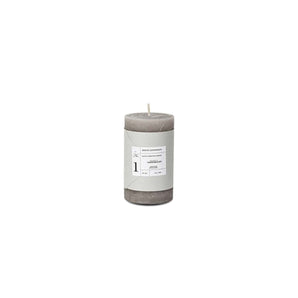 No1 Rustic Pillar Unscented Candle - Linen - Small (10 cm)