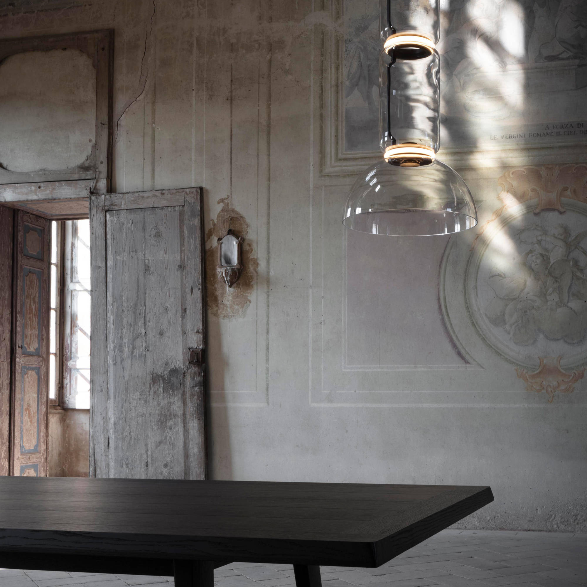 Noctambule 2 Low Cylinder Bowl Pendant lamp - Black-2