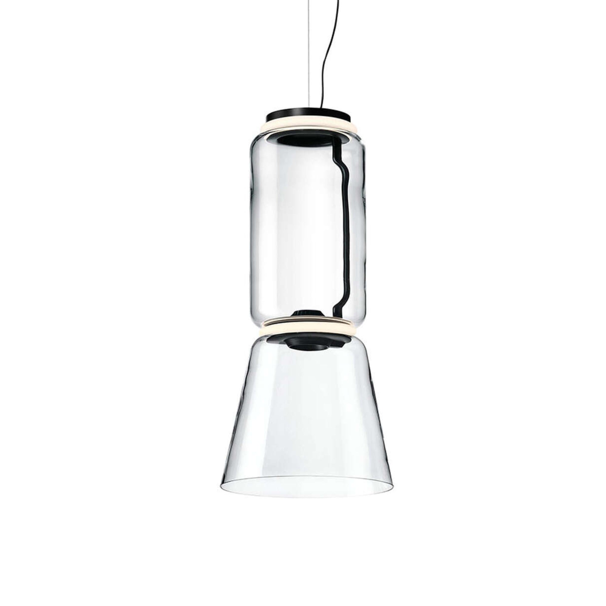 Noctambule 1 Low Cylinder Cone Pendant Lamp - Black-1