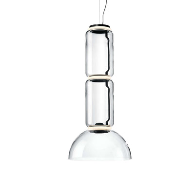 Noctambule 2 Low Cylinder Bowl Pendant lamp - Black