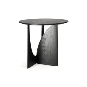 Geometric 50536 Side Table - Varnished Oak Black