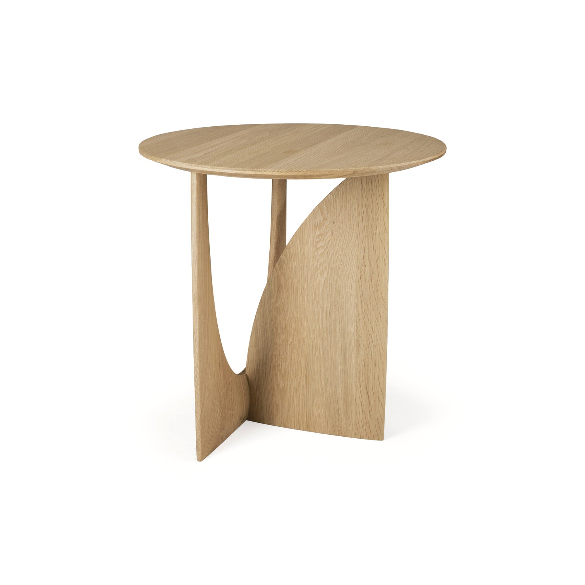 Geometric 50537 Side Table - Varnished Oak-1