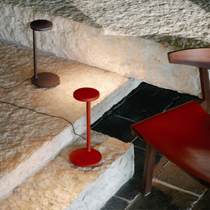 Oblique Table Lamp - Rust