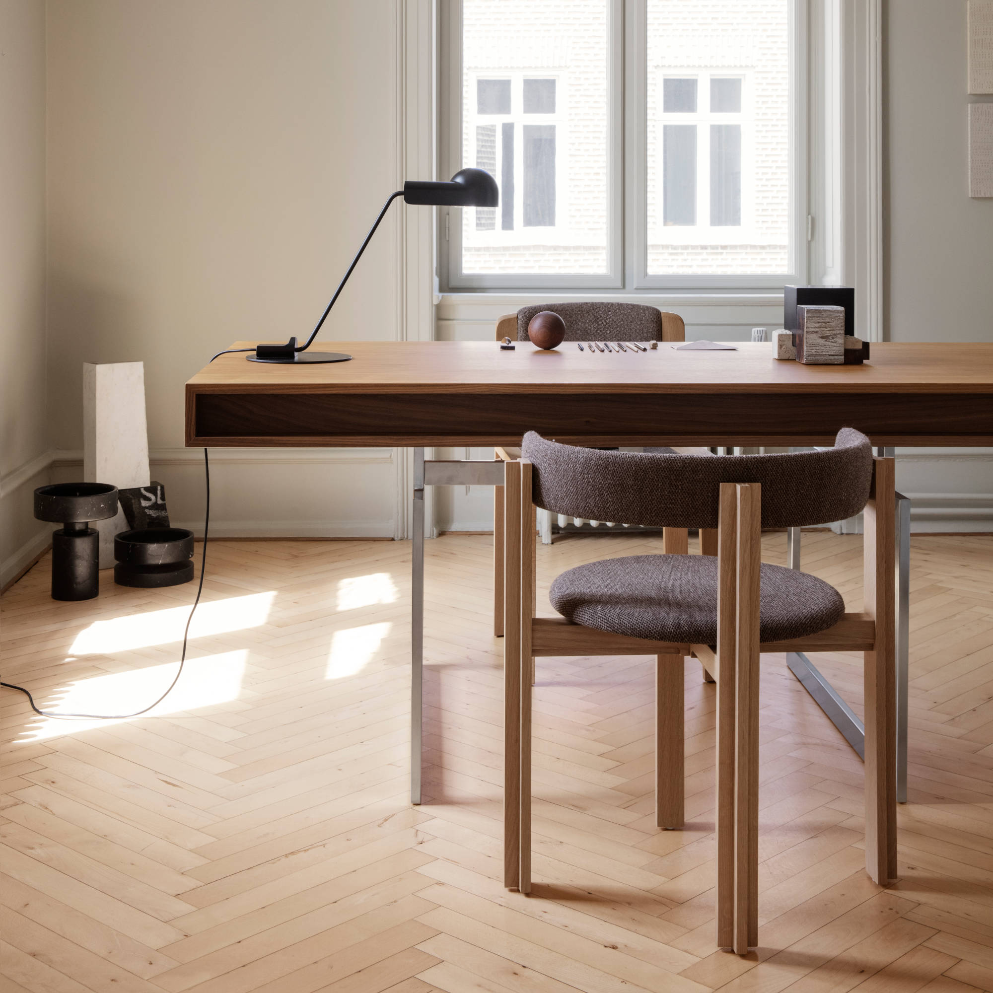 Office Desk - Red/White Oak-4