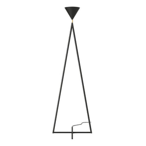 One Cone Cross Base Floor Lamp - Black