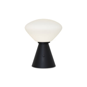Ottilia Table Lamp - Black/Opal Glass