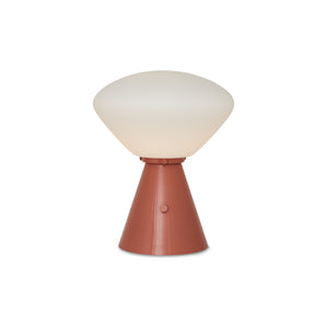 Ottilia Table Lamp - Beige Red/Opal Glass