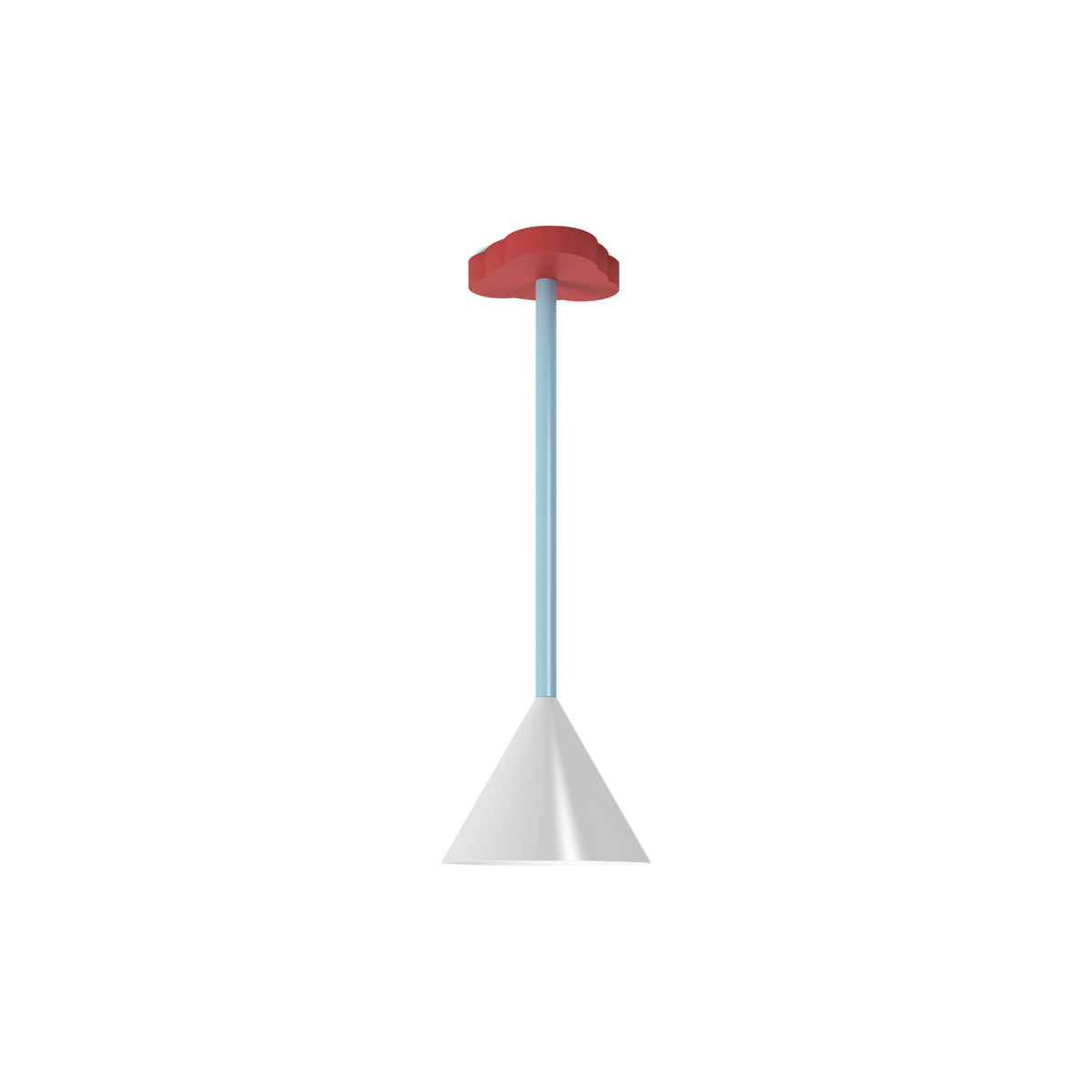 Outlines Pendant Lamp – 20x58.8 / White/Red//Light Blue-1