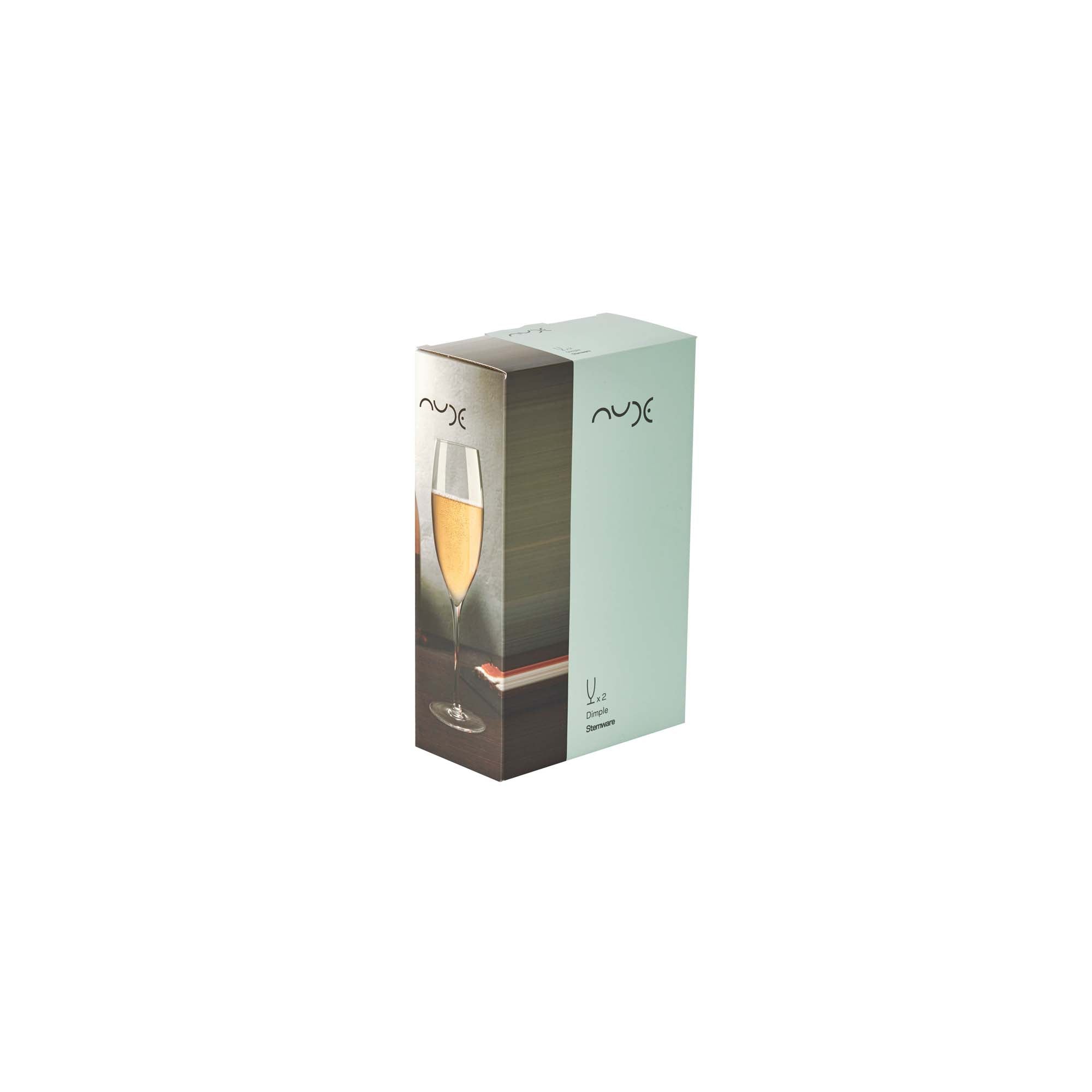 Dimple Champagne Glass - (Set 2)-3