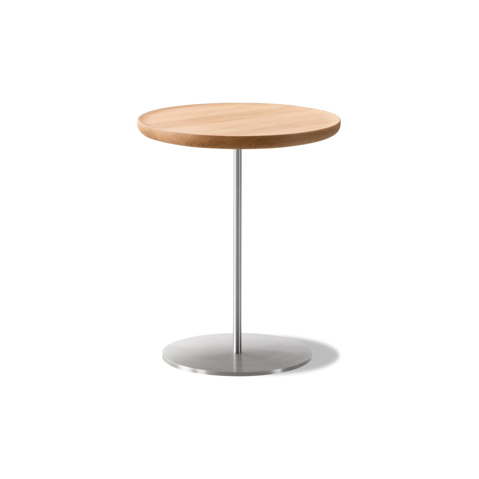 Fredericia - Pal 6751 Side Table - Brushed Steel/Oak Light Oil – Designitch